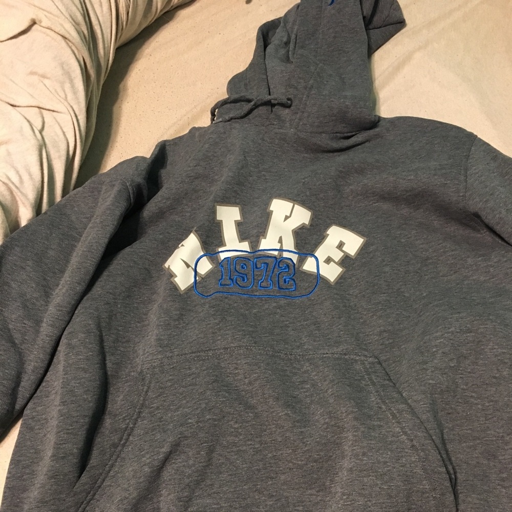 Gray Nike hoodie